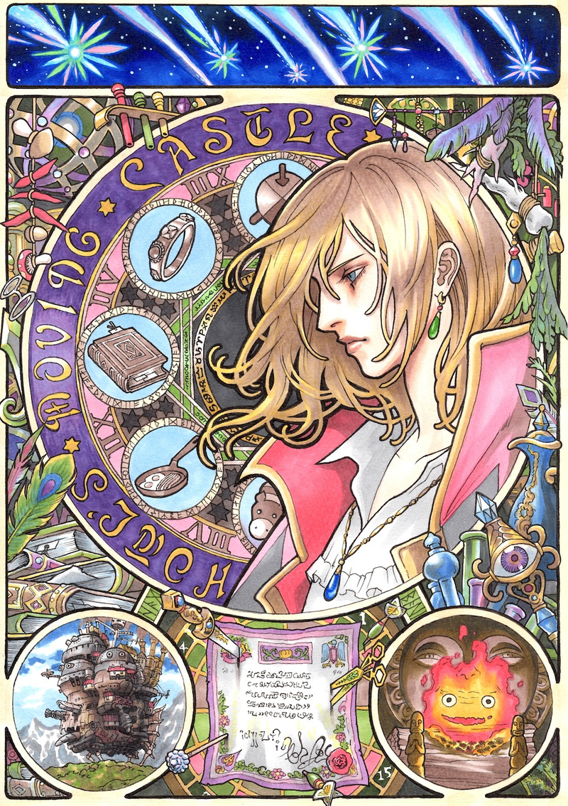 Illustration for article titled Gorgeous art nouveau-inspired portraits of Miyazaki's characters